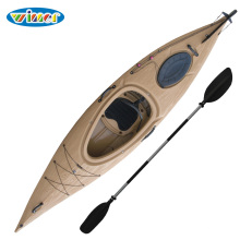 3.44mtrs plástico de madera de grano único sentarse en Kayak Touring